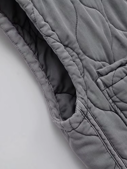 Dames Mouwloos Vest Met Opstaande Kraag 4