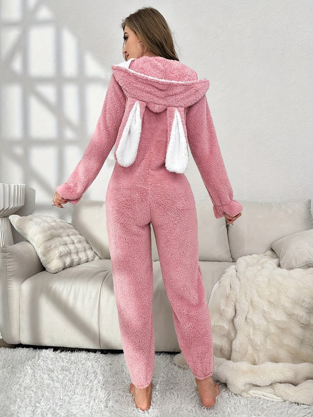 Dames Onesie Met Capuchon Voor Winterse Avonden 2