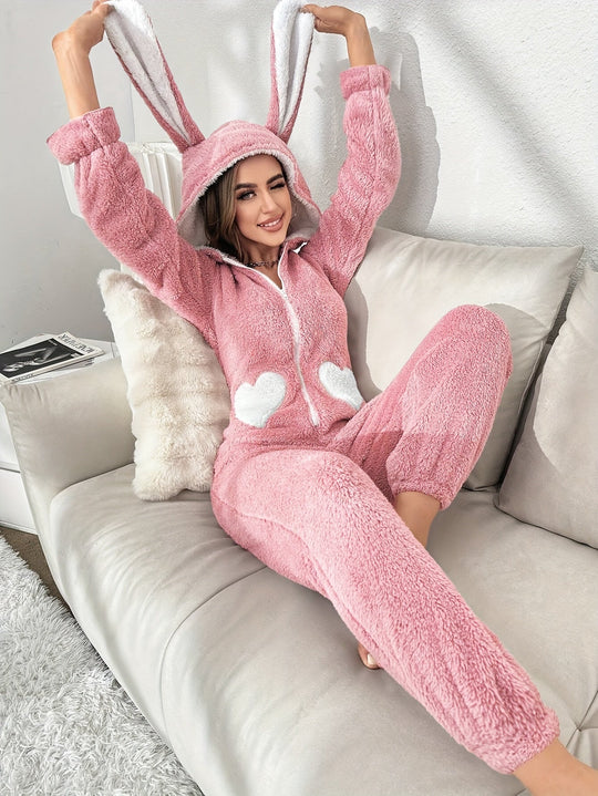 Dames Onesie Met Capuchon Voor Winterse Avonden 3