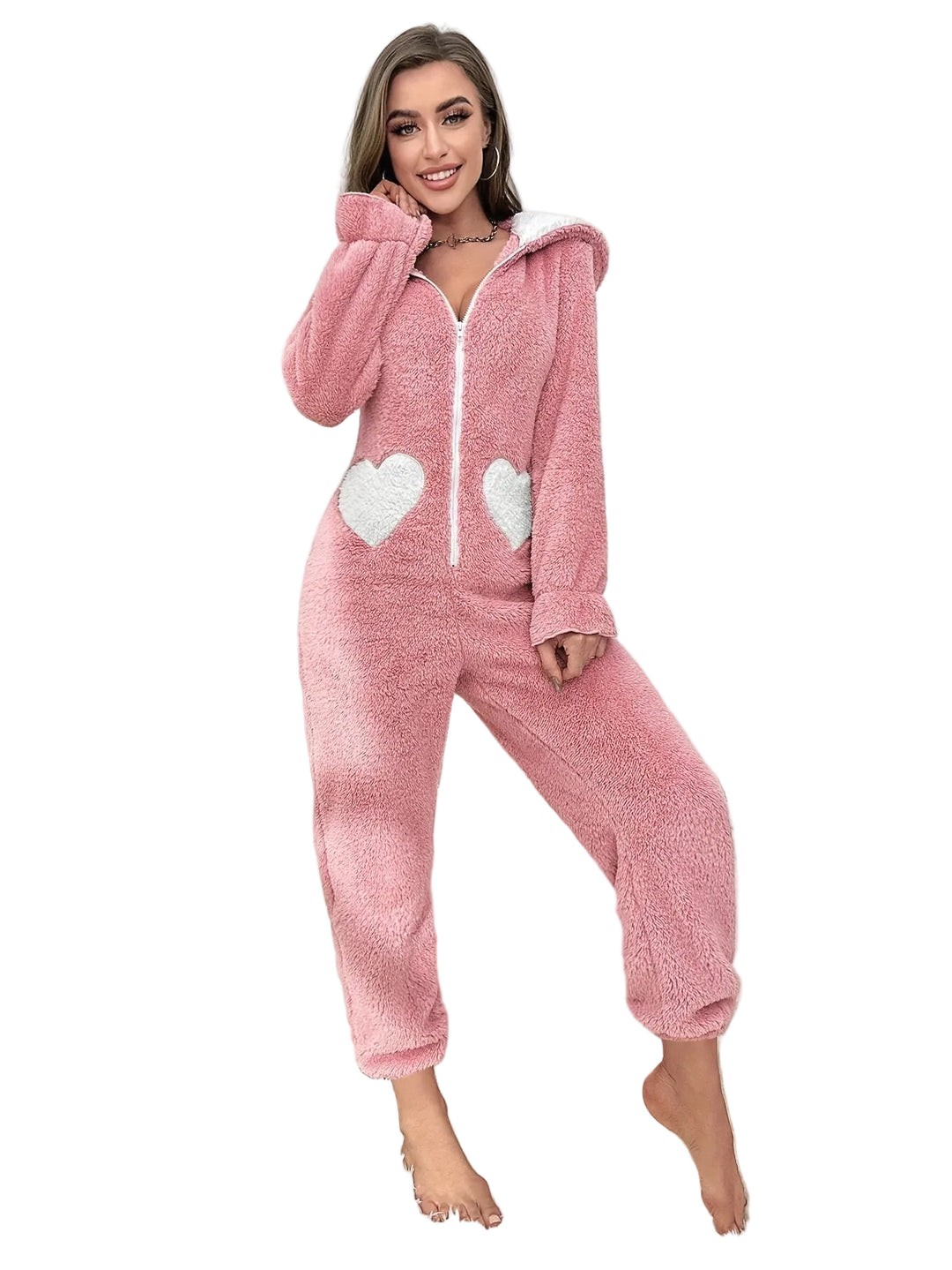 Dames Onesie Met Capuchon Voor Winterse Avonden 4