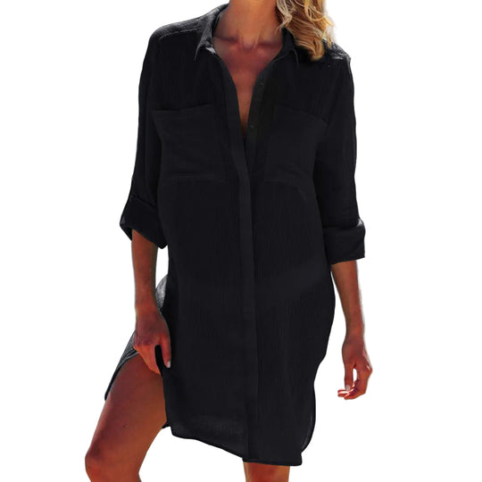 Dames Overhemdjurk Casual Stijl 1