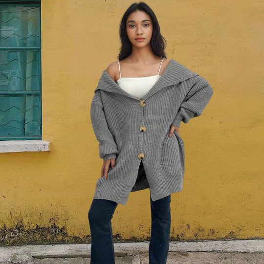 Dames Oversized Cardigan Gebreid 3