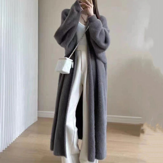 Dames Oversized Gebreide Cardigan met Open Voorzijde 4