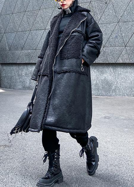 Dames Oversized Lange Jas Met Ritssluiting 1