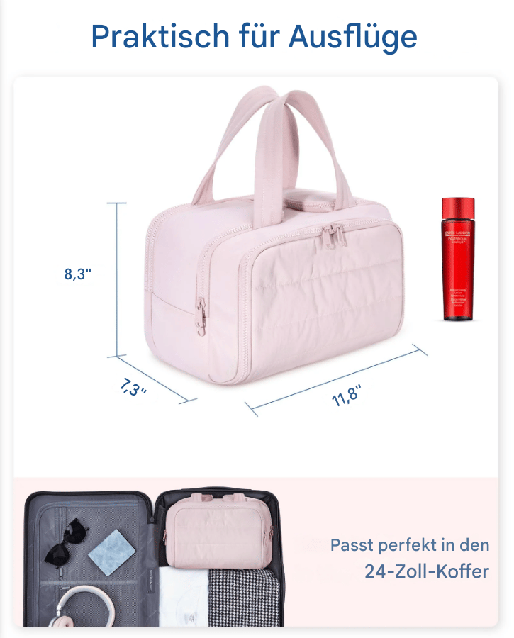 Dames Reis Toilettas Multifunctioneel Organizer Met Slimme Compartimenten 8