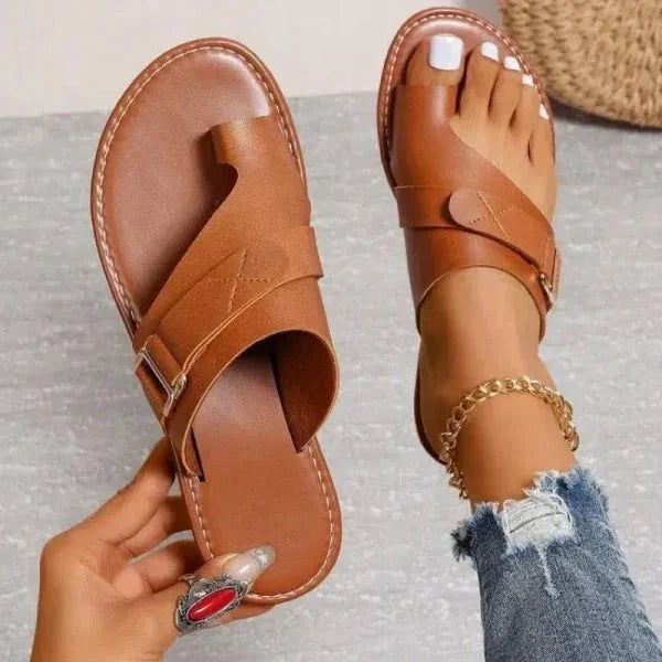 Dames Sandalen Vintage Stijl met Ondersteuning voor Comfortabele Wandeling 0