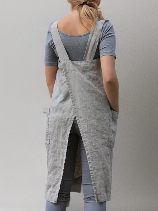 Dames Schortjurk Casual met Zakken voor Zomeruitjes 1