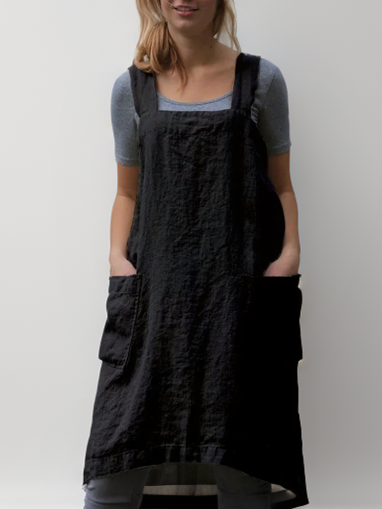 Dames Schortjurk Casual met Zakken voor Zomeruitjes 3