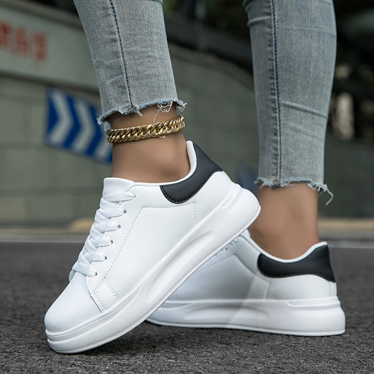 Dames Sneakers Minimalistisch Wit Leren Casual Schoenen 9