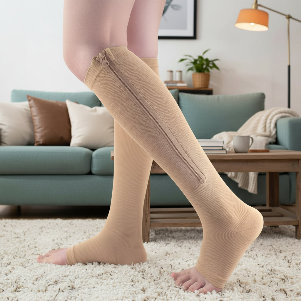 Dames Steunkousen met Ritssluiting voor Comfortabel Gebruik 0