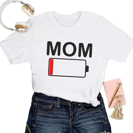 Dames T-shirt Mom Life Trendy 0
