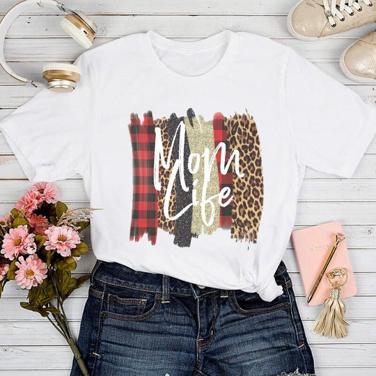 Dames T-shirt Mom Life Trendy 1