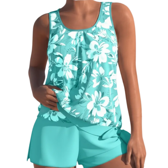 Dames Tankini Set met Bloemenpatroon 0
