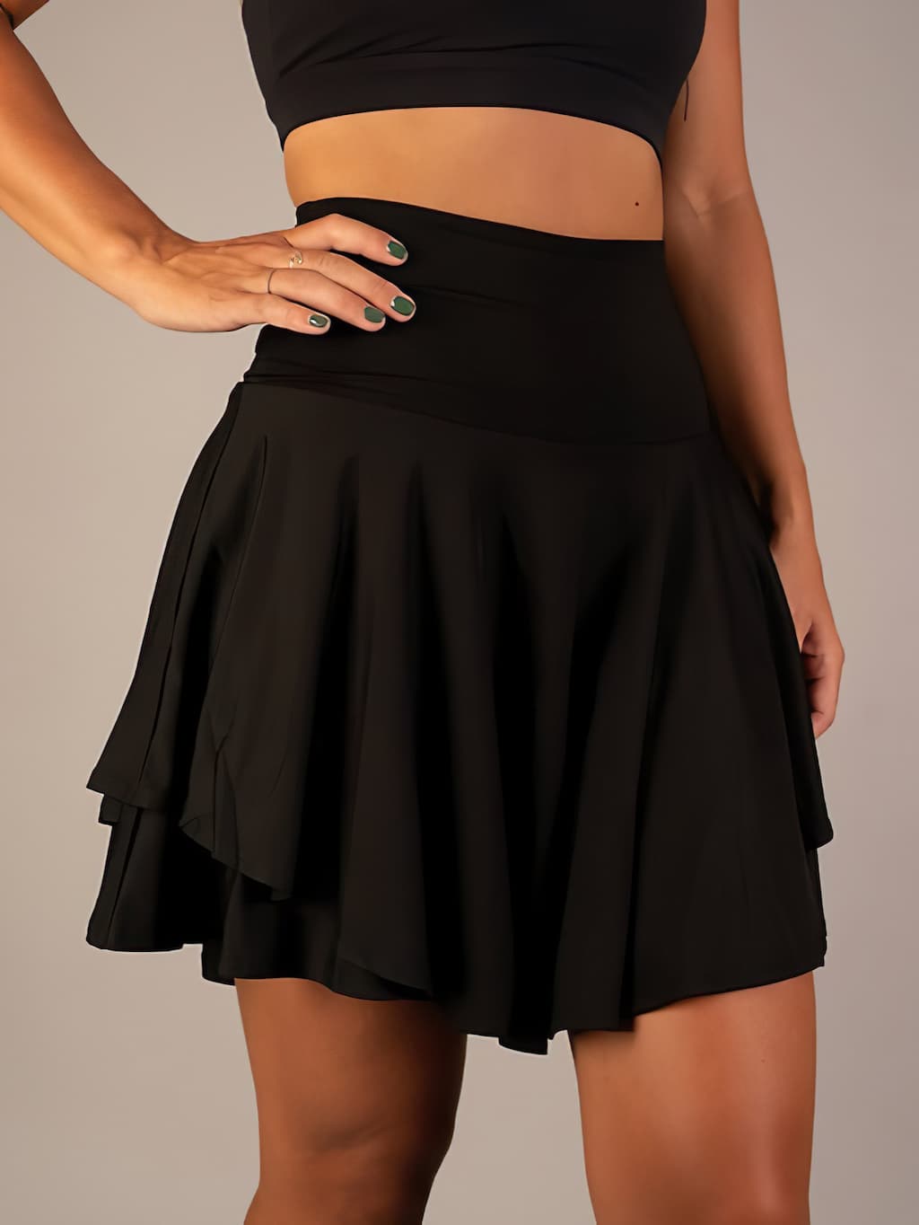 Dames Tennisrok Sportief met Geïntegreerde Shorts 6