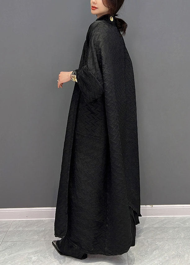 Dames Trenchcoat met Jacquard Patroon en Oversized Zakken 3