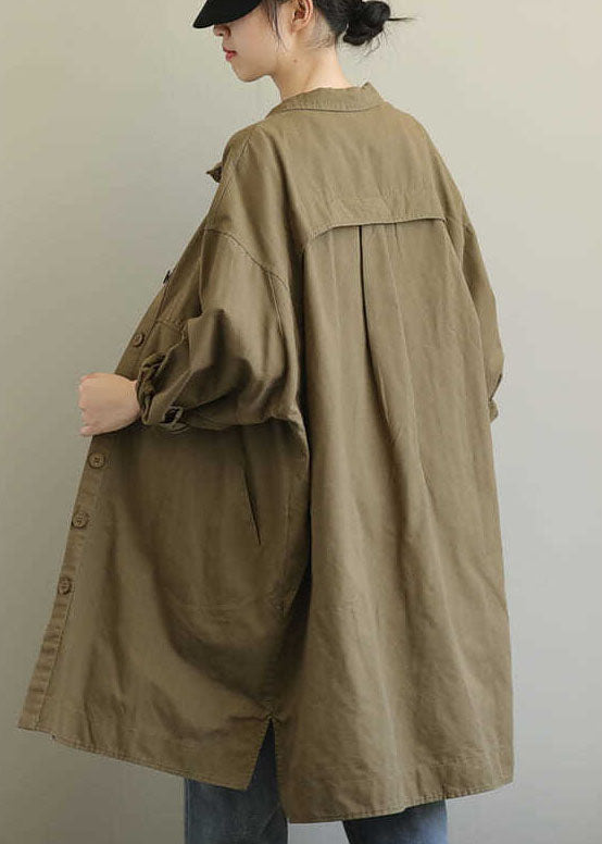 Dames Trenchcoat met PeterPan Kraag Losse Pasvorm 3