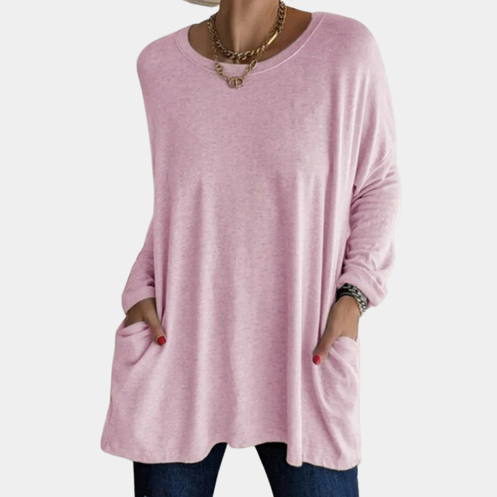 Dames Tuniek met Lange Mouwen en Ronde Hals 2