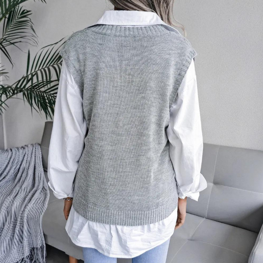 Dames Vest Modern Gebreid Voor Casual en Formele Gelegenheden 3