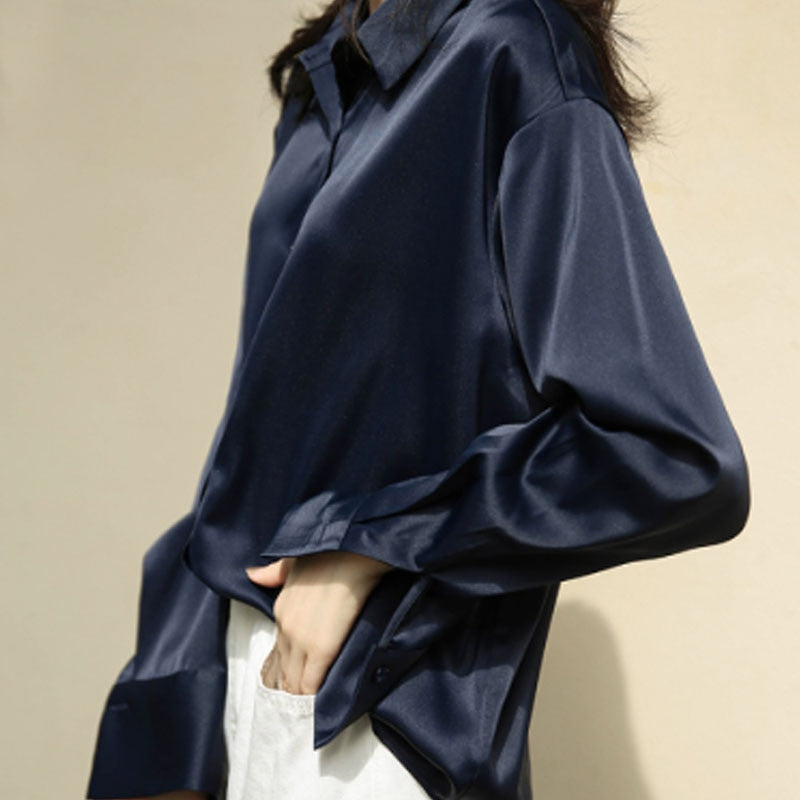 Dames Vintage Blouse met Zijden Overhemdstijl 6