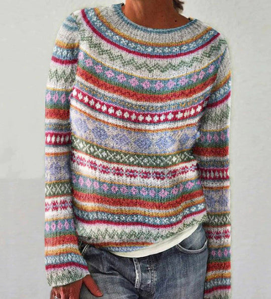 Dames Vintage Strickpullover Retro Stijl 1