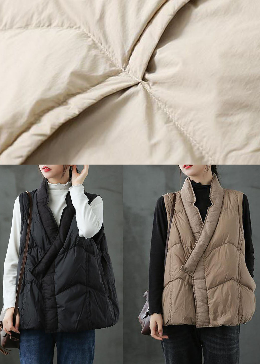 Dames Winter Puffer Vest Zwart 4