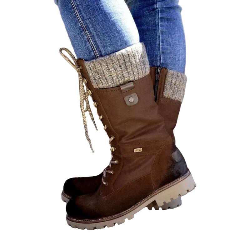 Dames Winterlaarzen Hoge Stijlvolle Look 0
