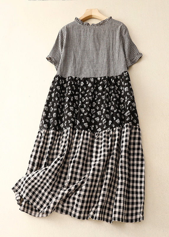 Dames Zomerjurk met Ruches en Patchwork 1
