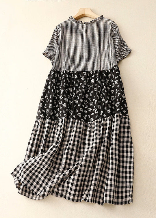 Dames Zomerjurk met Ruches en Patchwork 1