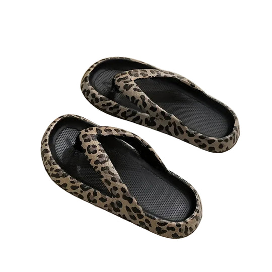 Dames Zomerpantoffels met Luipaardprint 6