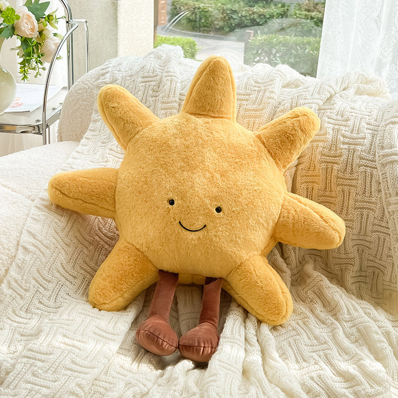 Decoratief Pluche Kussen Zon en Maan 6
