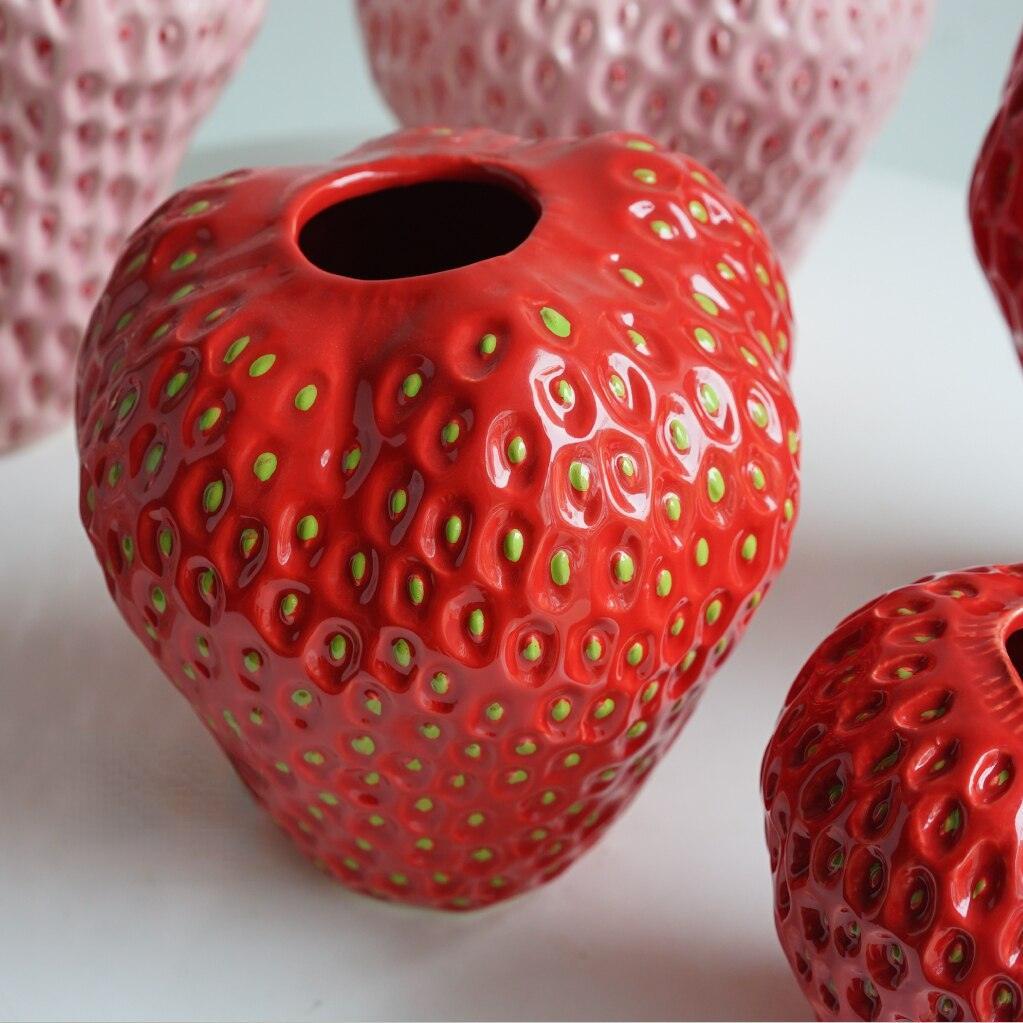 Decoratieve Aardbei Vaas Keramisch 8