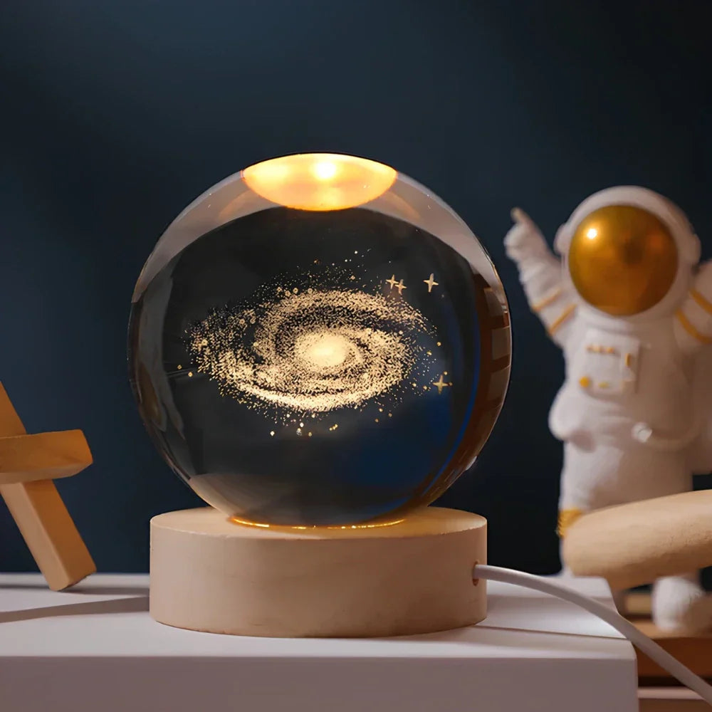 Decoratieve Kristallen Bol 3D Gegraveerd voor Unieke Verlichting 0