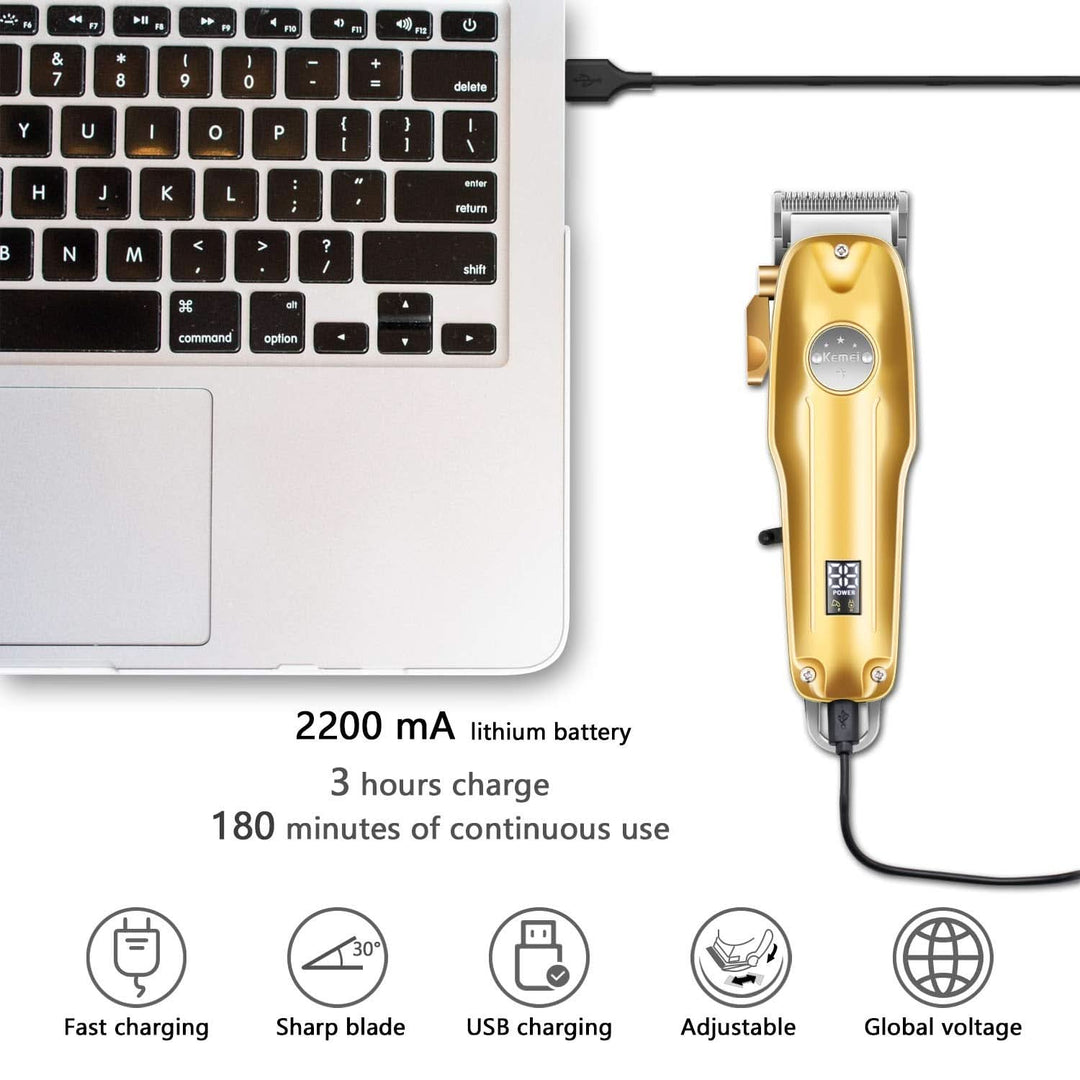 Draadloze 3-in-1 Tondeuse en Scheerapparaat voor Professionele Precisie 3