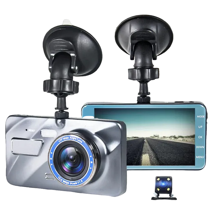 Draadloze Dashcam Voor en Achter Met Nachtzicht en 170° Groothoeklens