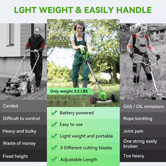 Draadloze Grastrimmer voor Tuinonderhoud 6