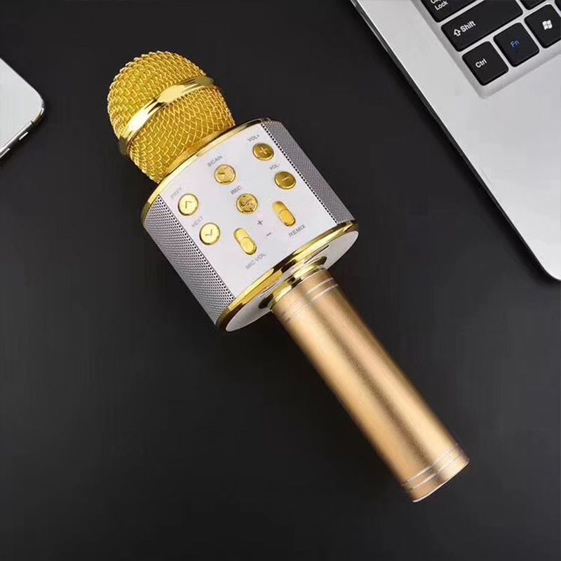Draadloze Karaokemicrofoon Voor Dames en Heren Met Ingebouwde Luidsprekers 9