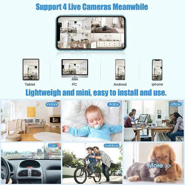 Draadloze Mini Camera met HD Video en Nachtzicht 4