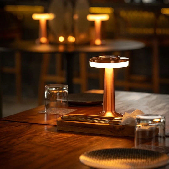 Draadloze Tafellamp Retro Stijl Dimbaar en Oplaadbaar voor Sfeervolle Verlichting 1