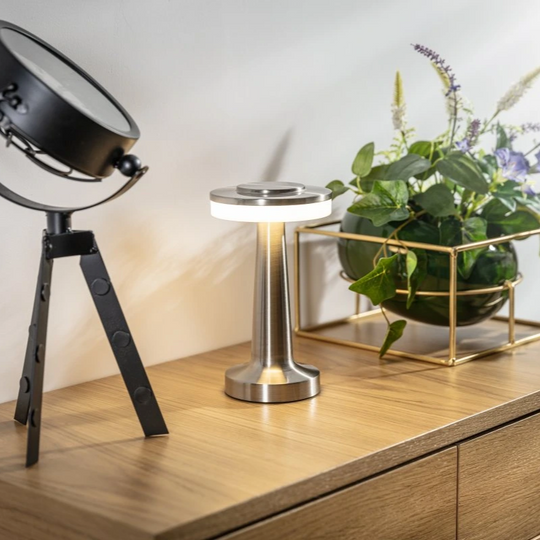 Draadloze Tafellamp Retro Stijl Dimbaar en Oplaadbaar voor Sfeervolle Verlichting 7