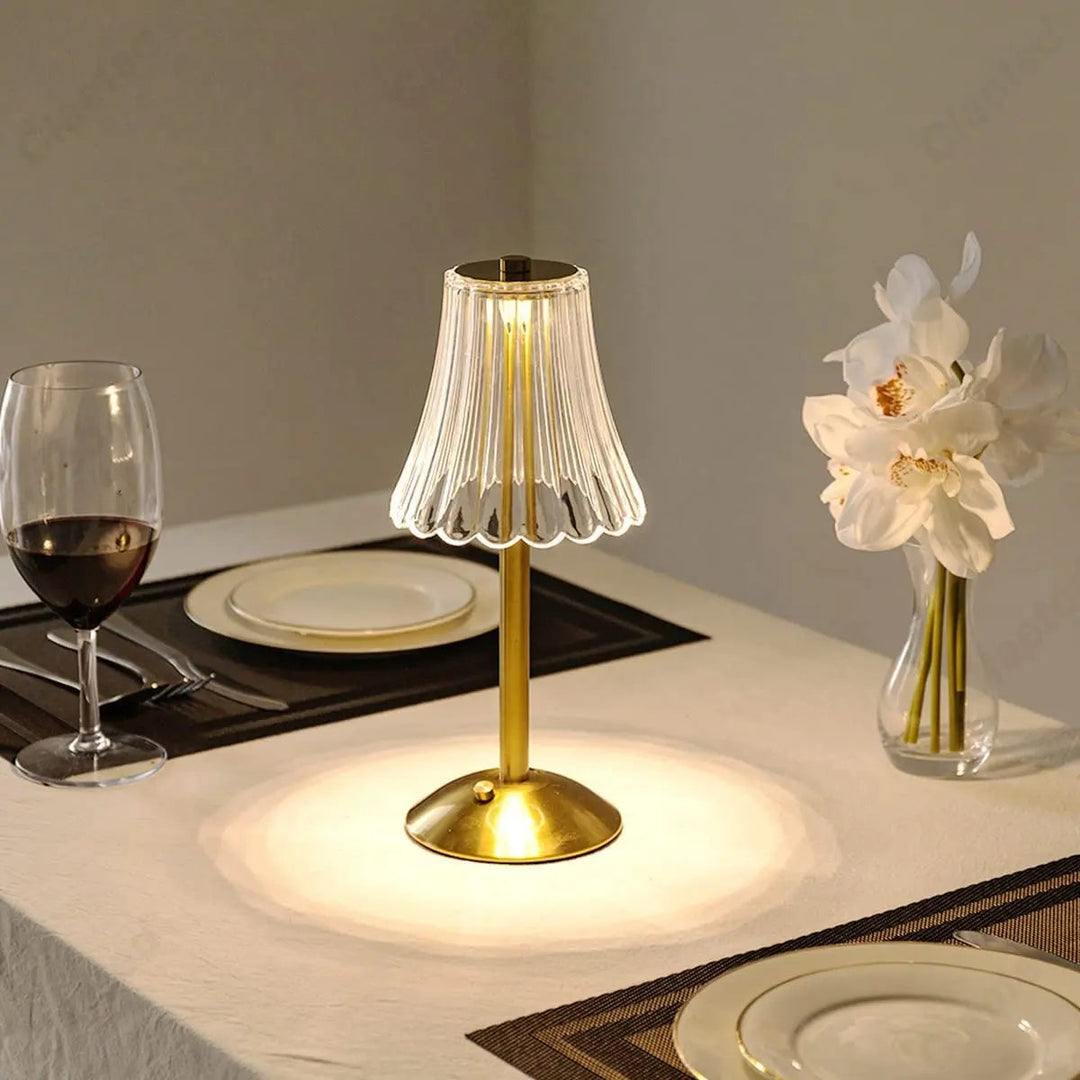 Draadloze Tafellamp met Kristaldecor en Dimbare Verlichting voor Slaapkamer en Woonkamer 4