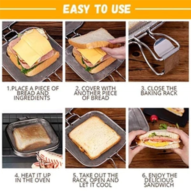Draagbaar Sandwich Roosterrek voor Keuken 4