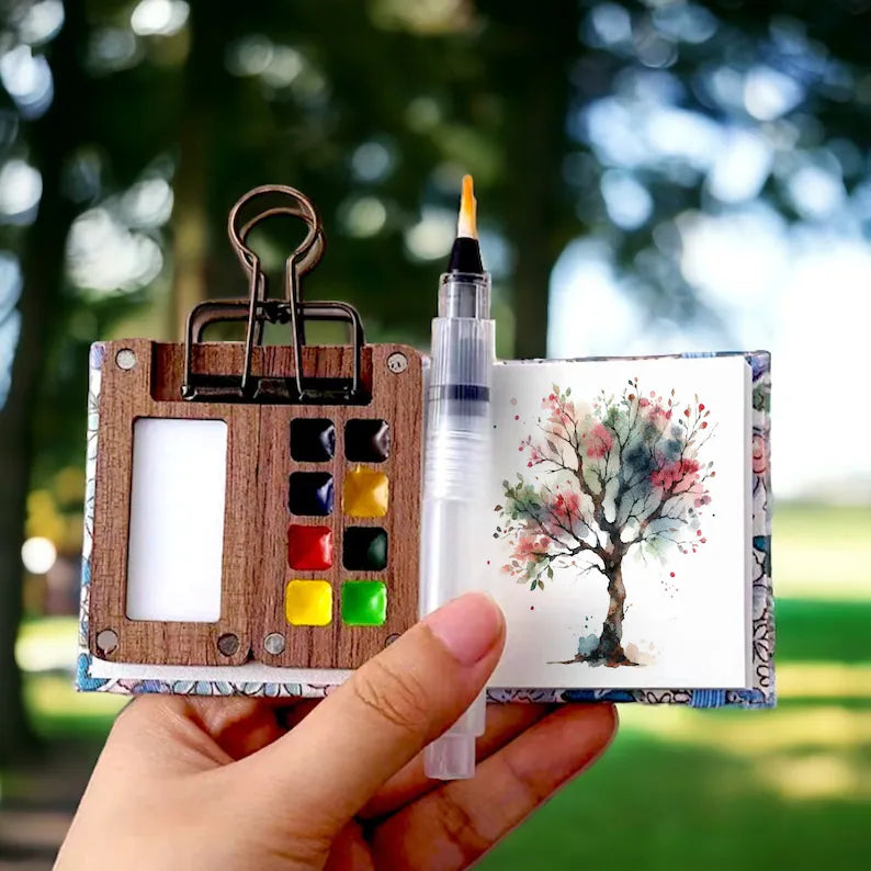 Draagbare Aquarelverfdoosset met 24 Kleuren voor Creatieve Geesten 0