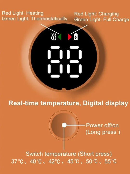 Draagbare Babyflessenwarmer met Temperatuurregeling en Digitaal Display 4
