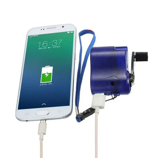 Draagbare Handzwengel Noodoplader met USB en LED 7