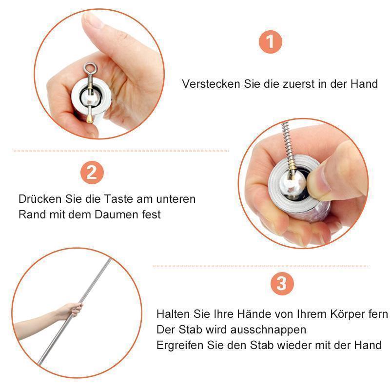 Draagbare Metalen Staaf voor Zelfverdediging en Goocheltrucs 6