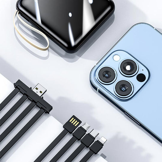Draagbare Mini-Powerbank 20000 mAh met Geïntegreerde Kabels 7