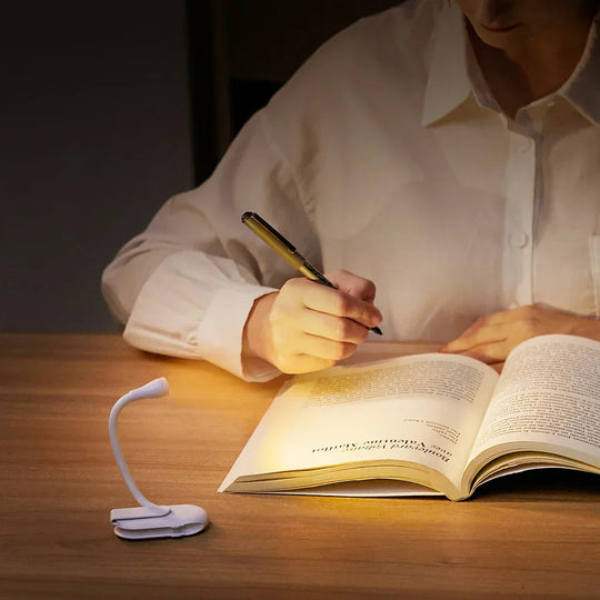 Draagbare Mini Leeslamp met Clip en Dimbare LED 2