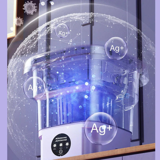 Draagbare Mini Wasmachine 8L Opvouwbaar Voor Kleine Ruimtes En Camping 3