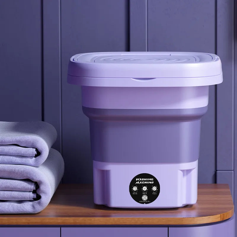 Draagbare Mini Wasmachine 8L Opvouwbaar Voor Kleine Ruimtes En Camping 9