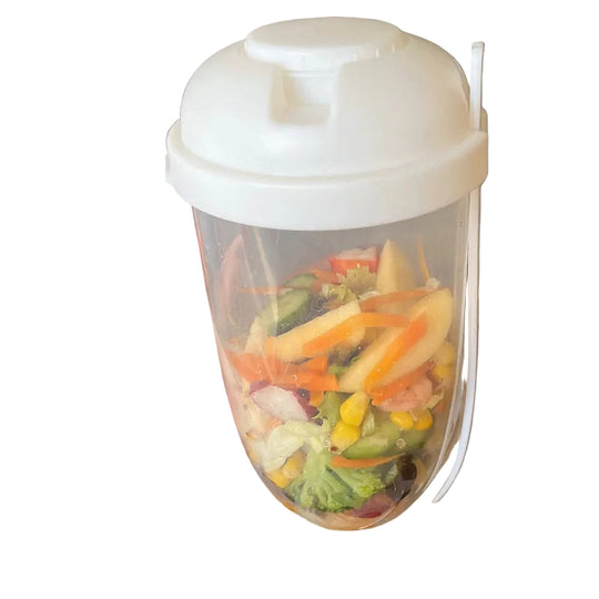Draagbare Saladecontainer Met Dressinghouders 1000 ml 0